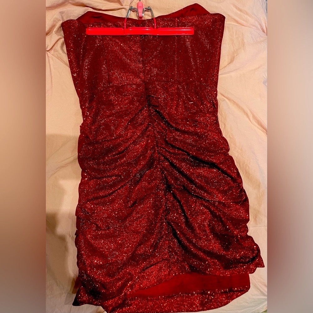 BABYBOO Red Corset Glitter Dress
$90 value